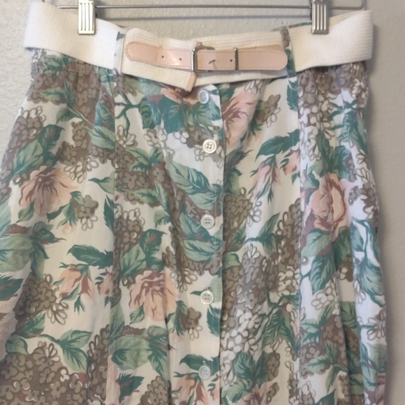 80s Midi Floral Skirt - Picture 2 of 6